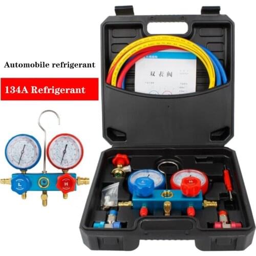 AC Air Conditioning Refrigerants Diagnostic Current Divider Meter Manifold Gauges Fluorine Manifold Table Gauge Tester Tools