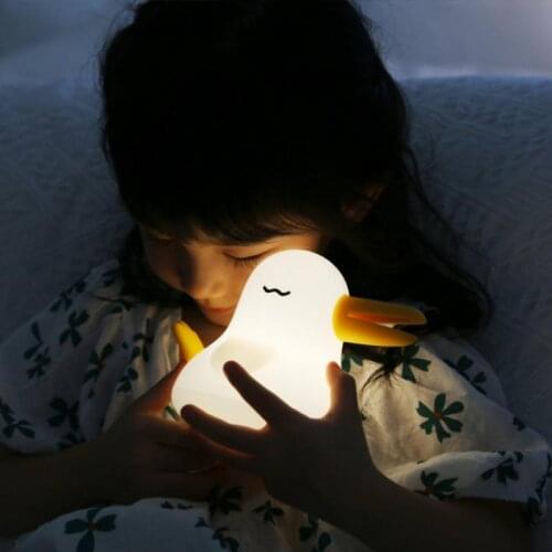Creative Kiwi Bird Night Light Protable Cute Bird Shaped Silicone Lamp Safe For Baby Rechargeable Pat Lamp Battery/Charging Mode