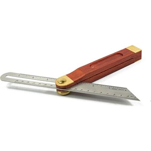 9 Inch Square Ruler Stainless Steel Adjustable Protractor Locator Woodworking Scribe Mahogany Ruler Woodworking Hand Tools