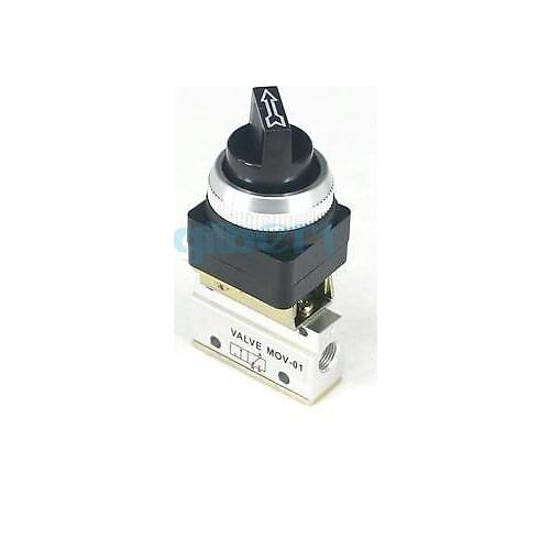 2/3 Way G1/8" Hand Turn Switch Air Mechanical Valve Selector Control MOV-01