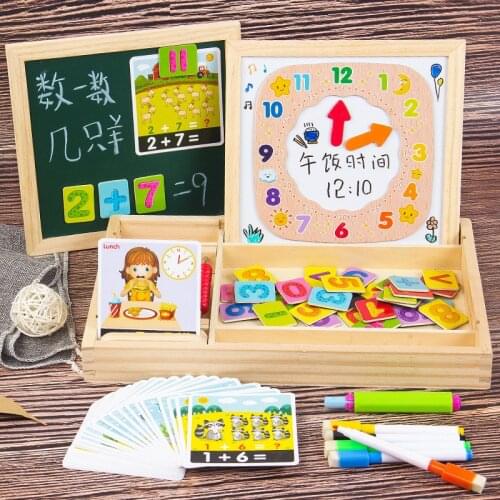 Multifunctional Magnetic Toys Children Montessori Materials Math Abacus Toy For Education Wooden Blackboard Kids Drawing Toys
