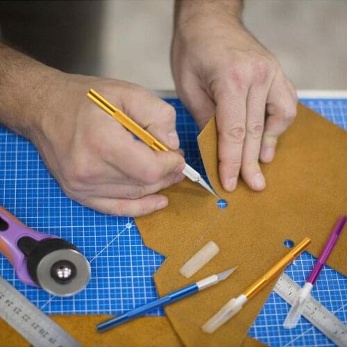 1pcs Metal Handle Non-slip Blade Knife Scalpel Cutter Tools For Cakes Cutting Model Making Carving Pastry Engrave Baking Ma I4F0