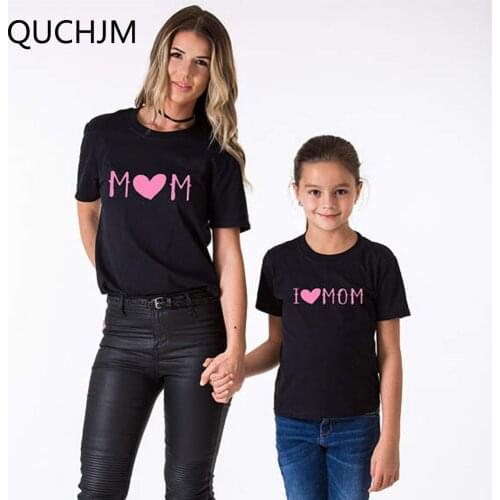 Family Matching Outfit Summer Mother and Daughter Clothes Print t-shirt Set Family Mother Son Matching Outfit Mommy and Me mom