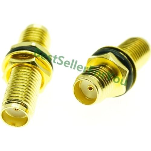 SMA Female to SMA Female Bulkhead Panel Mount O-ring Connector Adapter