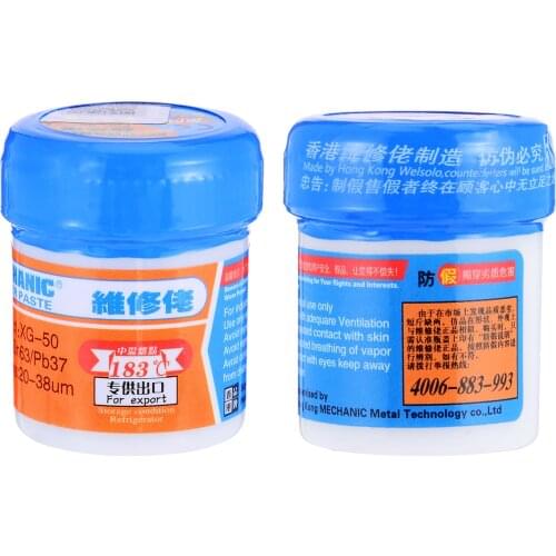 Soldering Welding Flux Solder Tin Paste Grease Sn63/Pb37 25-45um Temperature Solder Paste For Mobile Phone Repair BGA Welding