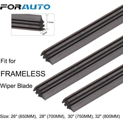 2Pcs/Set Windshield Repairs Car Wiper Blade Strip 26"28"30"32" Wiper Accessories Vehicle Windshield Insert Natural Rubber