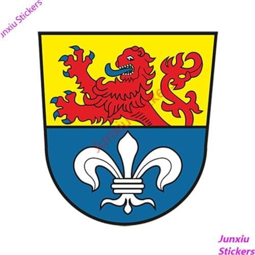 Car Styling Sticker Darmstadt Coat of Arms Germany Laptop Locker Tablet Hard Hat Waterproof Scratch-Proof Accessories KK13*12cm