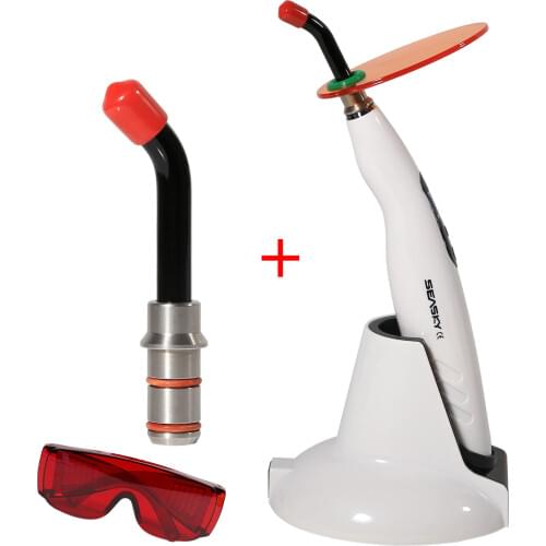 Dental Supplies T4 LED Curing Light Wireless Cordless Curing Clinic Red Glass Guide Rod Tip skysea