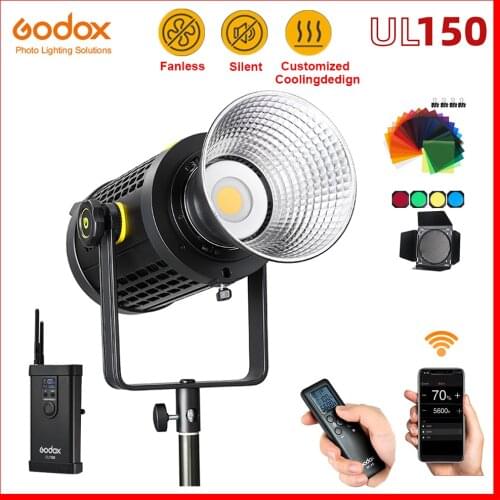 Godox UL150 UL-150 Daylight Fanless Silent 150W 5600K Bowens Mount LED Video Light CRI96 TLCI97 with Remote Control App Support