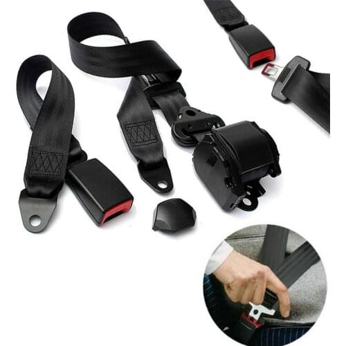 Point Car Seat Belt Auto Webbing Buckle Seatbelt 32m Retractable Extension Car Safety Seat Lap Shoulder Belt Kit Black generous