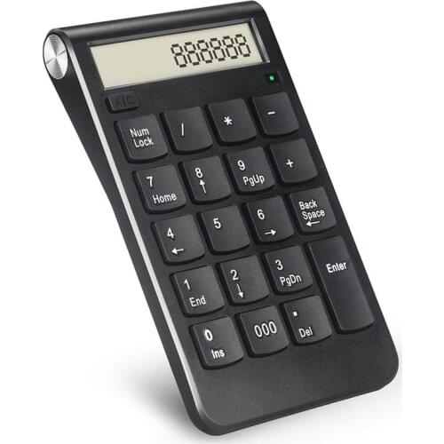 USB Number Keyboard 2.4G Digital Display RechargeablUSB Keyboard 2.4G Digital Display Rechargeable Wireless Numeric Smart Keypad