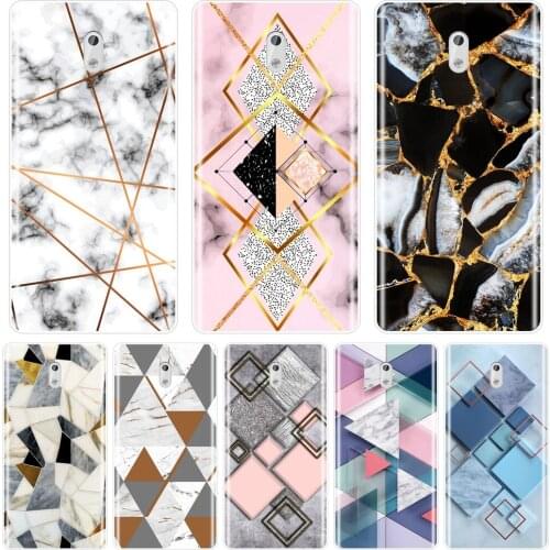 Back Cover For Nokia 7 Plus X6 Silicone Soft Luxury Blue White Pink Black Geometric Marble Phone Case For Nokia 1 2 3 5 6 8 Case