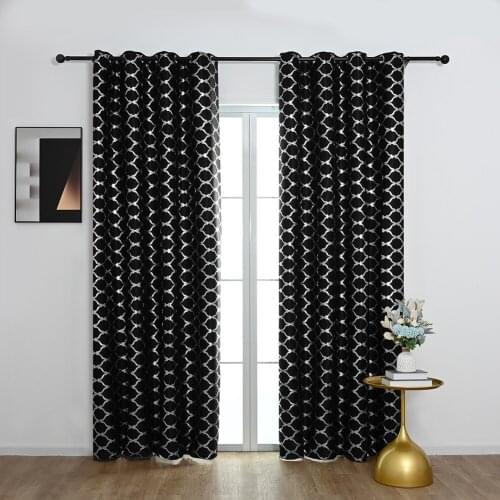 Hot Stamping Geometric Curtain Printing Blind Screening Bedroom Sheer Simplicity Modern Sheer Voile Kitchen Curtain