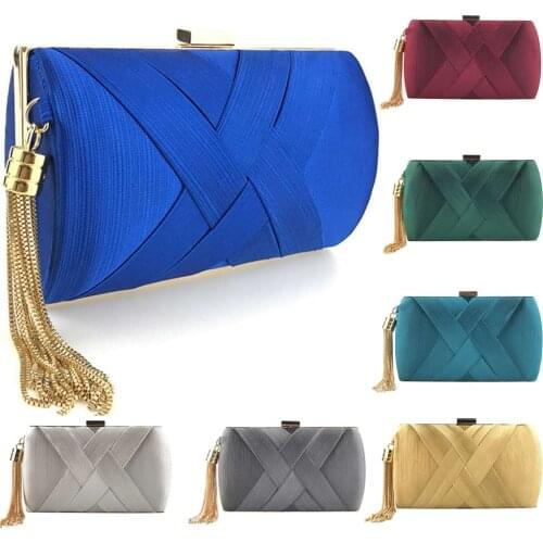 20# Women Evening Party Clutch Bags Fashion Tassel Clutches Evening Bags Luxury Handbags Wedding Minaudiere Evening Party Bag