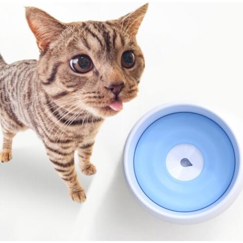 1.2L Pet Dog Bowls Floating Not Wetting Mouth Cat Bowl No Spill Drinking Water Feeder Plastic Portable Dog Bowl Drink Feeder
