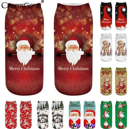 1 Pair Unisex Christmas Funny 3d Printed Socks Women Unisex Cute Low Cut Ankle Socks Women Sock Casual Socks Dropshipping