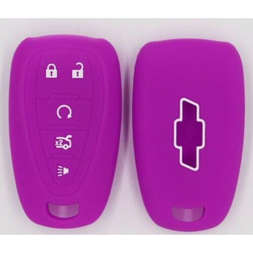 2PC Silicone 4 Buttons Smart Key Case For Chevrolet Cruze Spark Onix Silverado Volt Aveo Sonic Key Cover Protection
