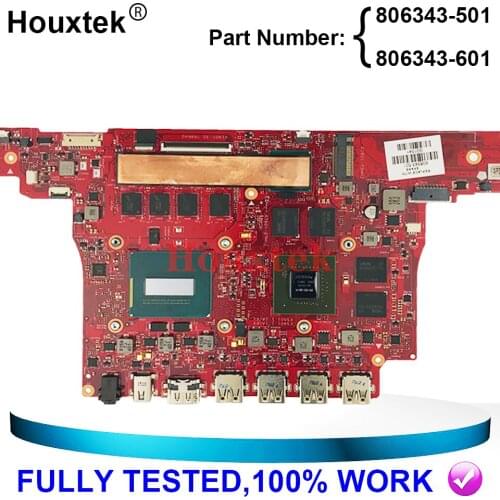 806343-501 806343-601 MB For HP Omen 15 15-5000 15-5100 Laptop Motherboard 8GB 960M/2GB w/ i7-4720HQ 2.6GHz CPU HM87 Test Work