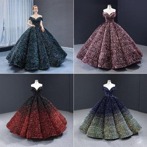 Bling Bling Ball Gown Ladies Sweetheart Prom Dresses Middle East Dubai Lace Up Corset Evening Party Gowns Special Occasion Wear