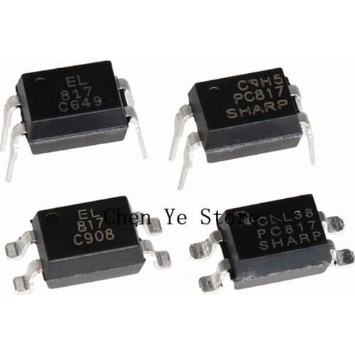 Free Shipping100PCS new original IC EL817C EL817B PC817C PC817B 817C/B DIP-4 SOP-4 SMD 4Pin Phototransistor Photocoupler