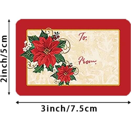250pcs Adhesive Christmas Gift Name Tags XMAS Stickers Present Seal Labels Decor T3LE