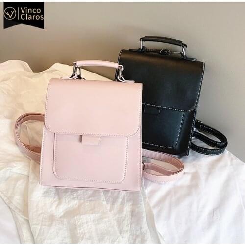 Small PU Leather Backpack Women Mini Back pack Travel Female High Quality Bookbag School Bags for Teenage Girls Mochila Feminina