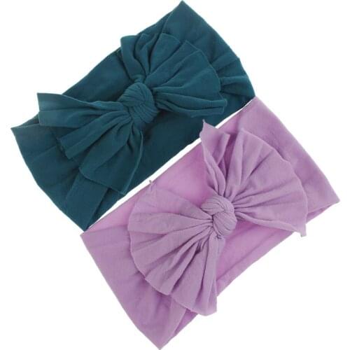 Cute fashion European and American baby headband folding bow baby hair band super soft cotton hair band