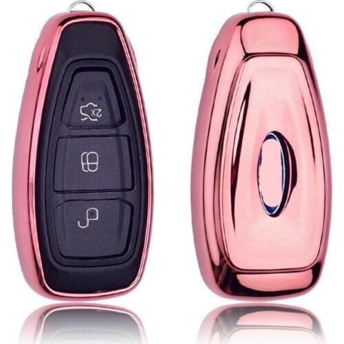 Soft TPU Auto Key Protection Cover Case Holder Shell Car-Styling for Ford Fiesta for Focus C-MAX 2011 2012 2013-2018