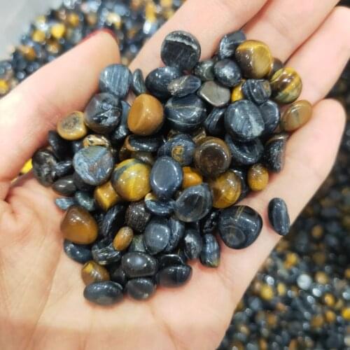 Natural blue Tigers Eye Gravel Rock Crystal Quartz Tiger Eyes Mineral Specimen Fish Tank Garden Decor