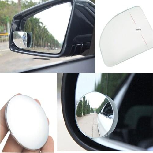 A Pair Car Mirror Blind Spot Rearview Car Large Field Of View Reverse Assist Wide-Angle Lens Adjustable Car Accessories