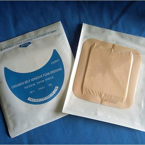 1pcs 15*15CM 3mm meidcal self adhesive foam dressing wound exudate ulceration healing burn and scald paste for elderly patients