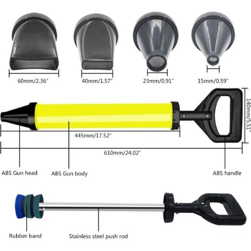 Caulking Gun Cement Lime Pump Grouting Mortar Sprayer Applicator Grout Filling Tools With 4 Nozzles