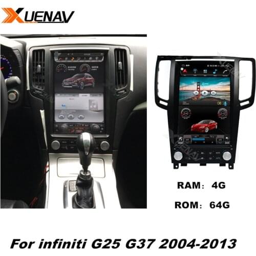 Suitable for infiniti G25 G37 2004-2013 car multimedia DVD player, 12.1-inch vertical screen car GPS navigation stereo DVD playe