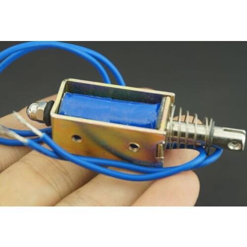 Spring Loaded Push-Pull Open Frame Solenoid Electromagnet 10mm 5N DC 12V 300mA