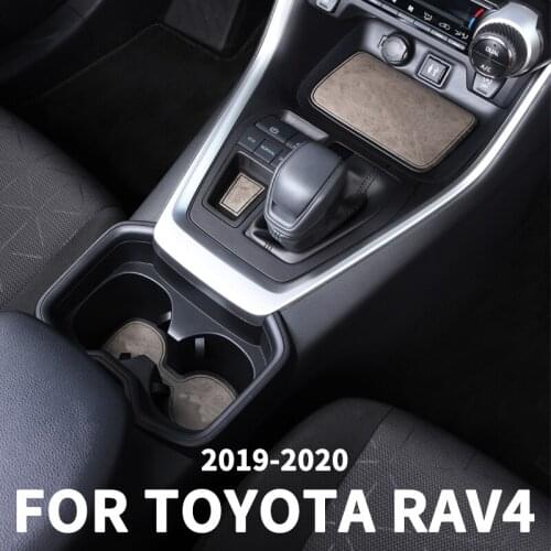 For Toyota RAV4 2019 2020 Water coaster door slot pad door protection pad leather coaster interior decoration accessorie