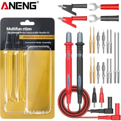 Silicone Digital Multimeter Test Lead 1000V 22pcs In 1 Multi-function leads Test Cable SMD SMT Needle Tip for FLUKE for Vichy