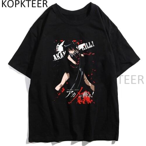 Akame Akame Ga Kill T-shirts Japanese Anime Harajuku Aesthetic Streetwear Vintage Summer Short Sleeve Hip Hop Men Women Tops Tee