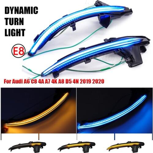 Turn Signal Lights For Audi A6 C8 4k A7 4k8 A8 D5 2018 2019 Car LED Dynamic Wing Mirror Sequential Blinker Indicator Lamps