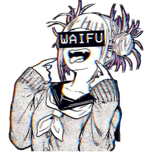 Cartoon Himiko Toga Waifu Waterproof Vinyl Decal for Car Bumper Laptop Window Good Quality Waterproof Sun Protection Anti-UV