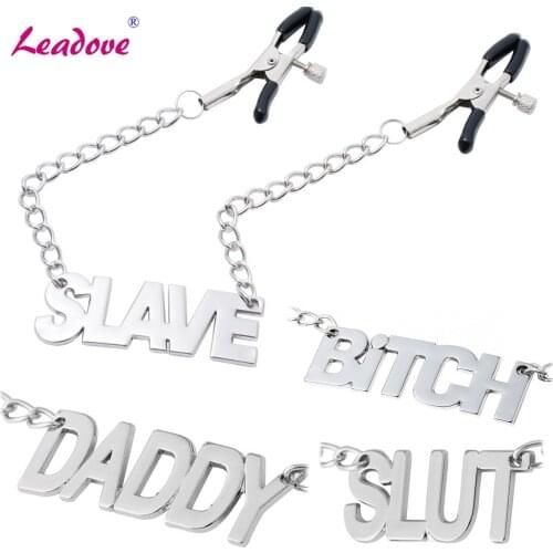 Stainless Steel Metal Chain Nipple Milk Clips Breast Clip Sex Slaves Nipple Clamps Sex Toys Butterfly Style For Couples SP0170