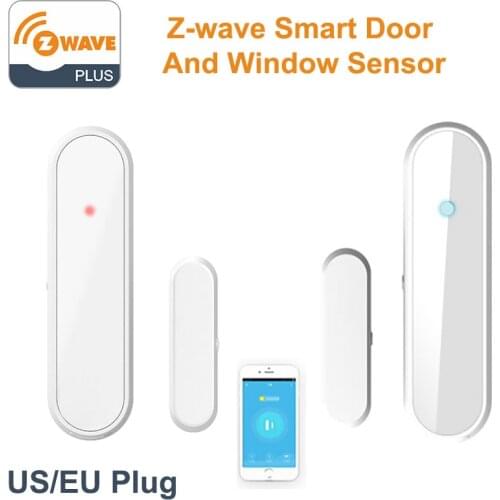 1/2/3/4/5PCS Z-Wave Smart Door US/EU Plug Sensor Door Open / Closed Detectors Magnetic Switch Window Sensor Home Security Alarm