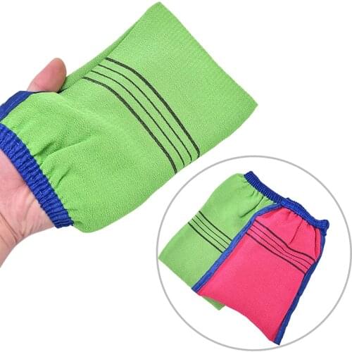 1pcs Body Cleaning Scrub Mitt Shower Spa Exfoliator Two-sided Bath Glove Rub Dead Skin Removal Magic Peeling Glove