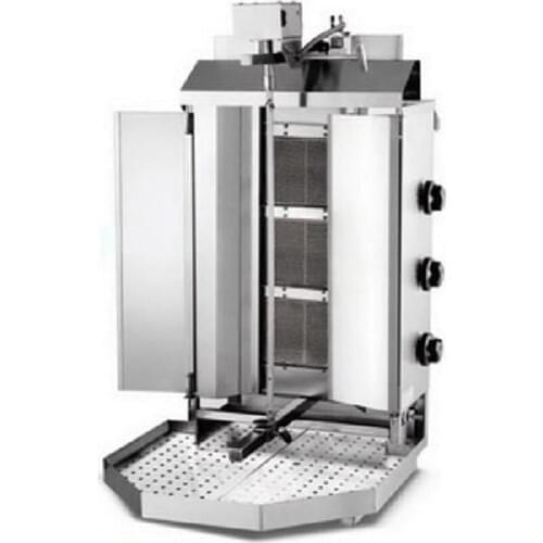 110vand 220V Gas Doner kebab machine,gas bbq gas gyros grill three honeycomb ceramic plate burners shwarwar machine