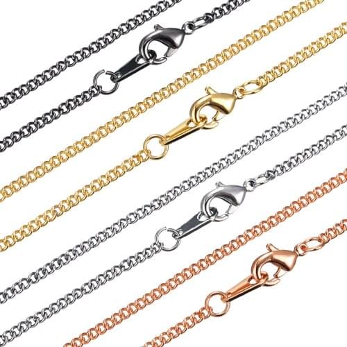 12 pcs wholesale jewelry findings 2mm link chain necklace for pendant with lobster,40cm/45cm/50cm/55cm/ 60cm