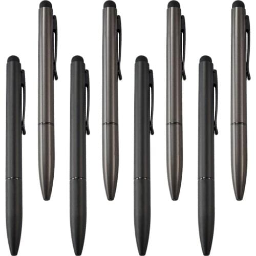 20pcs/lot 2 In 1 Multifunction metal ballpoint Touch Screen Stylus Ballpoint Metal Handwriting Pen Suitable For Mobile phone