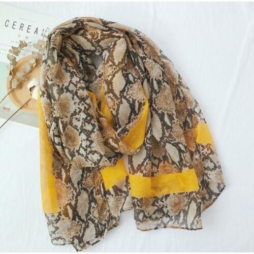 2019 Fashion Snake Grain Pattern Scarves Shawls Long Leopard Wrap Scarf Hijab Muffler Free Shipping