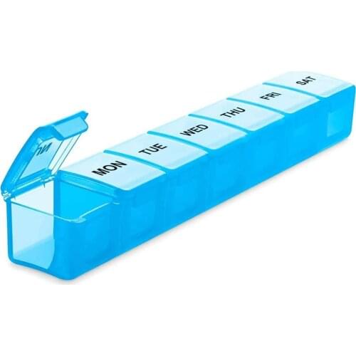 7 Days Weekly Medicine Box Non-toxic Pill Box Capsule Tablet Storage Holder