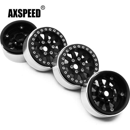 AXSPEED Metal Alloy 1.9 inch Beadlock Wheel Rims Hubs for Axial SCX10 TAMIYA CC01 D90 D110 1/10 RC Crawler Model Car Parts 15