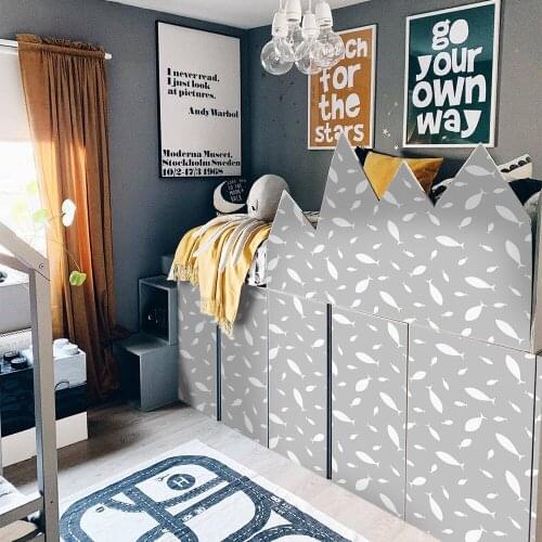 White Fish Crowd Cartoon Furniture Decal Wallpaper Living Room Adhesive Wall Paper Waterproof Wall Sticker for Children Room