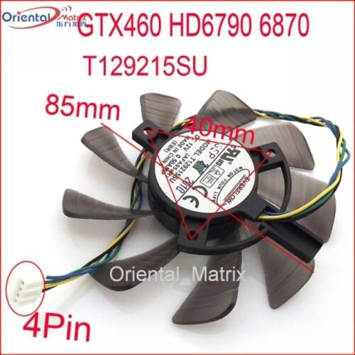 Free Shipping T129215SU 12V 0.50A For ASUS GTX460 HD6790 6870 Graphics Card Cooling Fan 4Pin 4Wire
